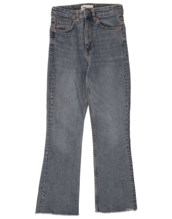 Zara Damen Schlagjeans EU 34 2XS W24 L25 Blau