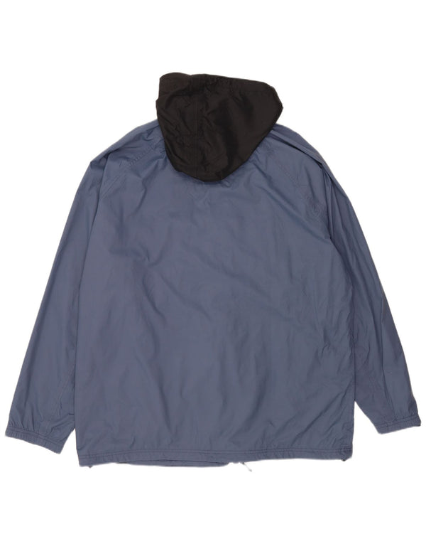 Timberland Herren-Regenjacke mit Kapuze, UK 44 2XL, blaues Colourblock-Nylon