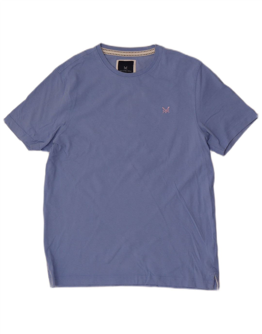 CREW CLOTHING Herren T-Shirt Top mittelblaue Baumwolle
