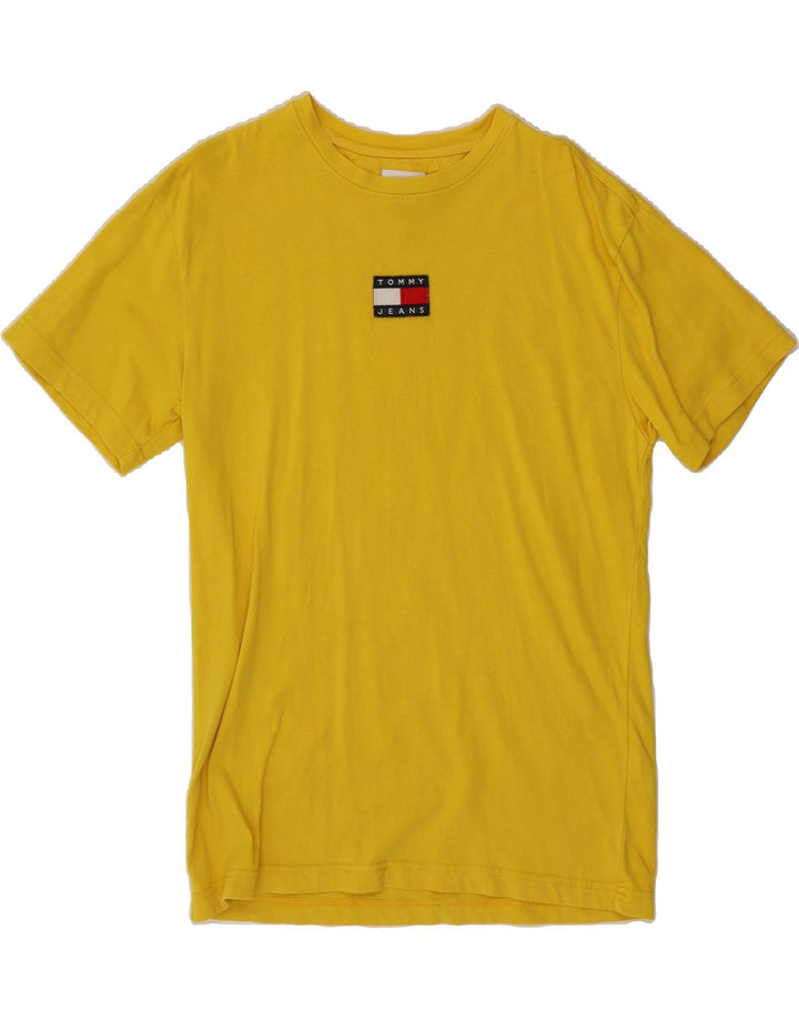 TOMMY HILFIGER Mens T-Shirt Top Small Yellow Cotton Vintage Tommy Hilfiger and Second-Hand Tommy Hilfiger from Messina Hembry 