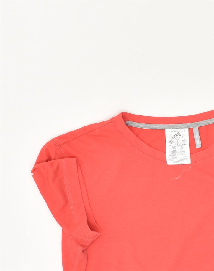 ADIDAS Womens T-Shirt Top UK 8-10 Small Pink Polyester | Vintage Adidas | Thrift | Second-Hand Adidas | Used Clothing | Messina Hembry 