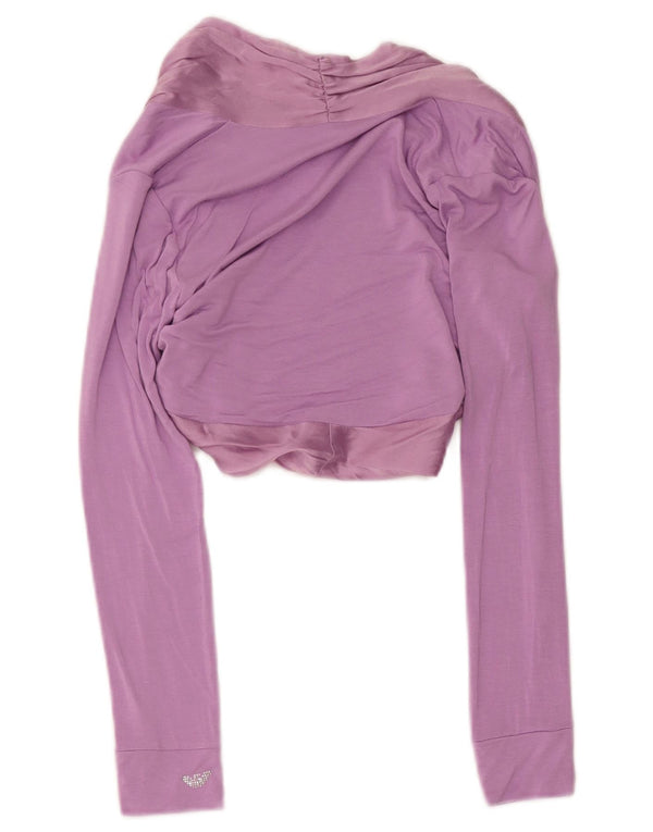 Armani Junior Mädchen Langarm Bolero Top 11-12 Jahre Lila Viskose