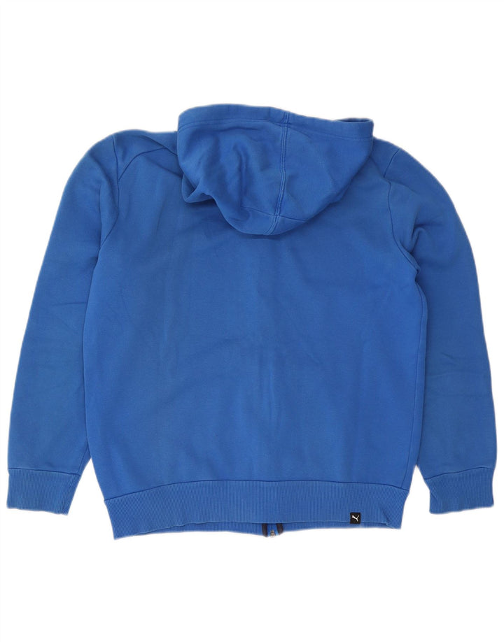 Puma Herren Graphic Zip Hoodie Pullover Kleine blaue Baumwolle
