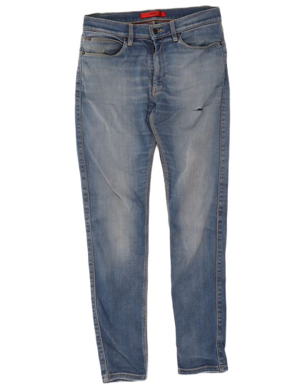Hugo Boss Damen Skinny Jeans W29 L32 Blaue Baumwolle