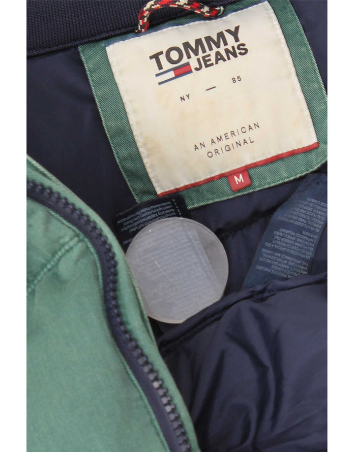 Tommy Hilfiger Herren Wattierte Jacke UK 38 Mittelgrüne Baumwolle