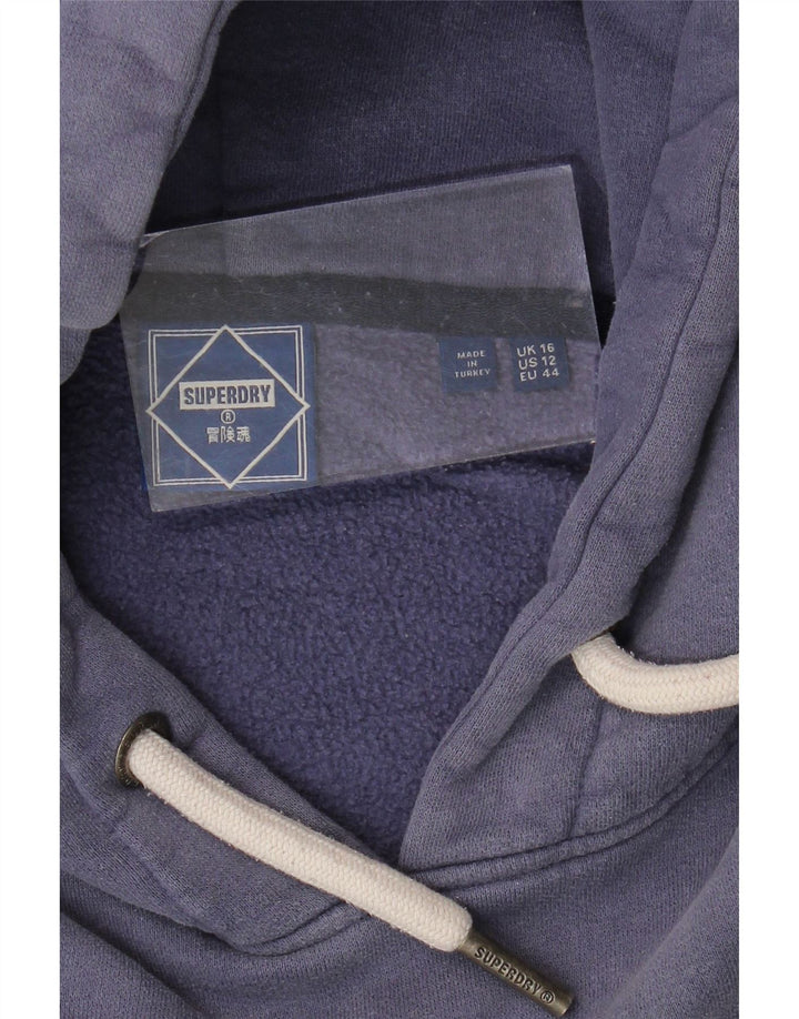 SUPERDRY Damen-Kapuzenpullover mit Grafik, UK 16, Größe L, Marineblau, Farbblock