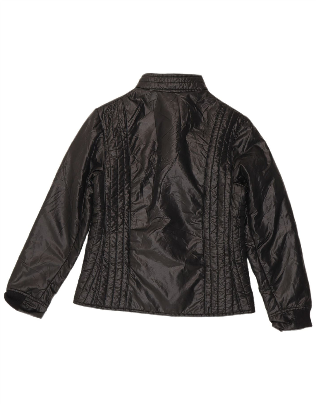 Vintage Damen Wattierte Jacke IT 48 XL Schwarz