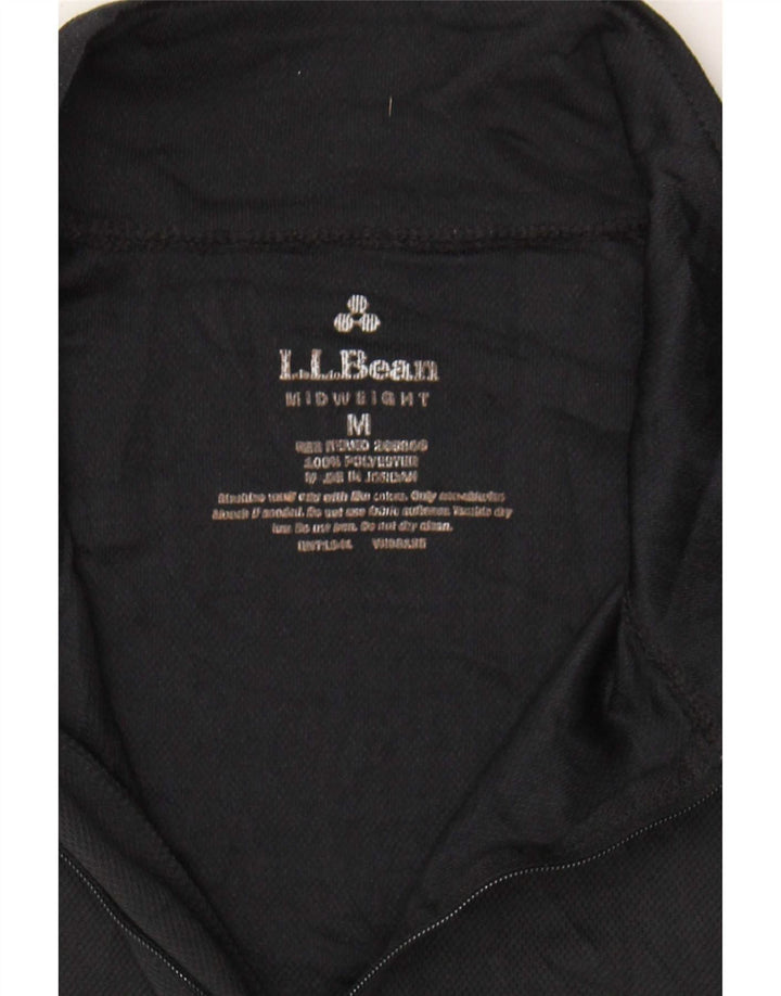 L.L.Bean Herren-Oberteil mit Reißverschluss, langärmelig, mittelschwarz, Polyester