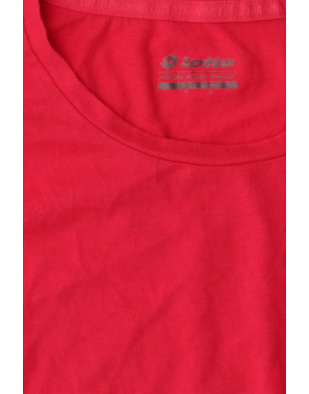 LOTTO Womens Top Long Sleeve UK 10 Small Red Cotton Vintage Lotto and Second-Hand Lotto from Messina Hembry 
