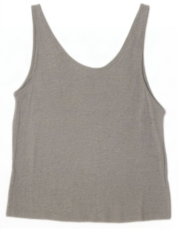 Puma Womens Graphic Vest Top UK 10 Small Grau meliert