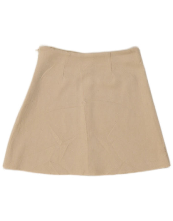 Zara Damen Wildleder-Minirock XS W24 Beige
