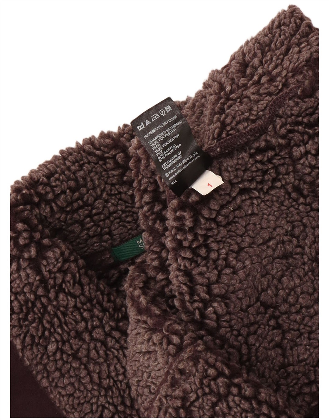 Marks & Spencer Sherpa-Gilet für Damen, UK 12, mittleres Burgunderrot, Polyester