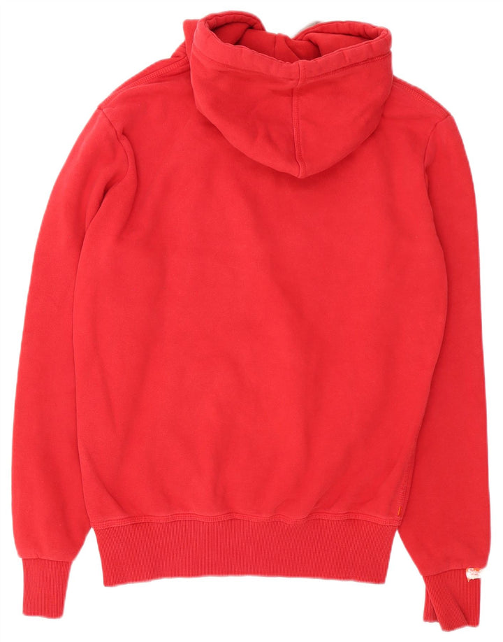 Superdry Herren-Kapuzenpullover mit Grafik, mittelrote Baumwolle