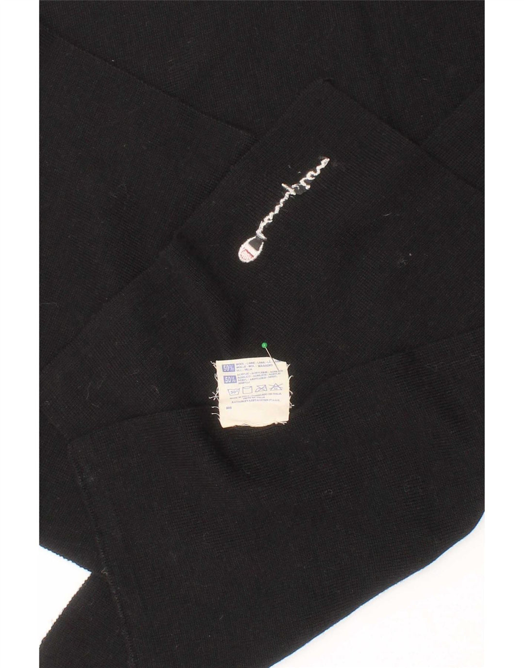 Champion Herren-Rechteckschal, Einheitsgröße, schwarze Wolle