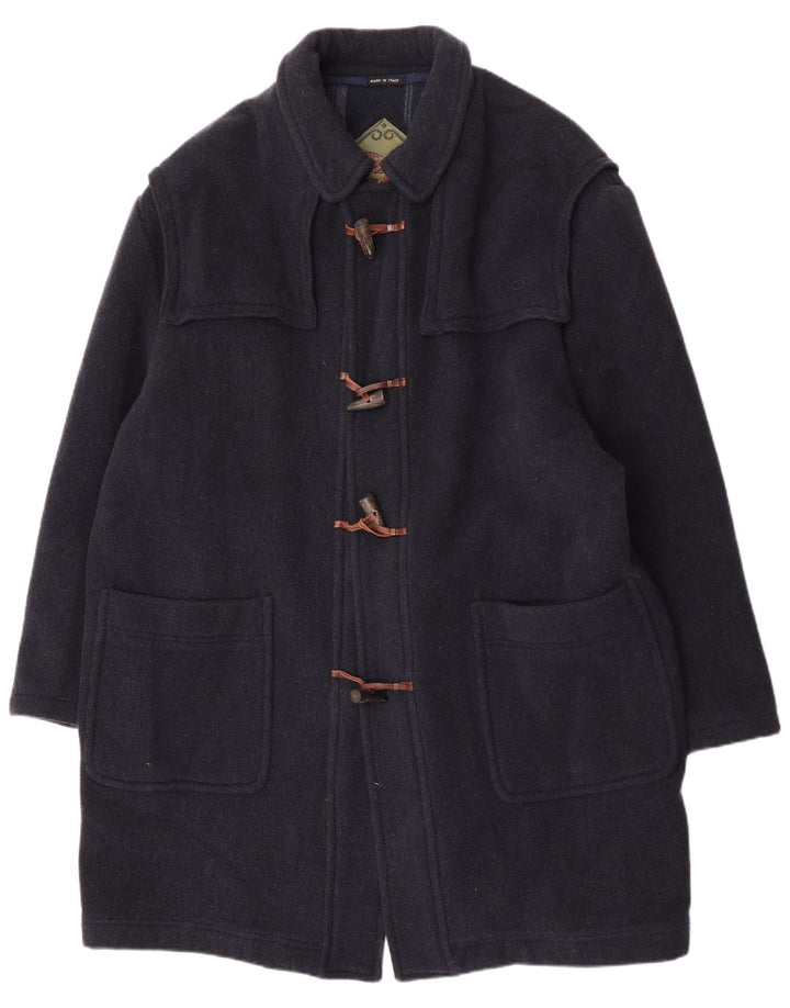 Lebole Herren Loose Fit Dufflecoat UK 42 XL Marineblau