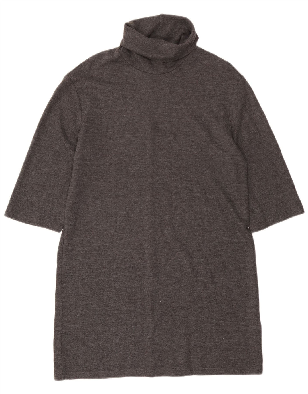 Zara Damen-Pulloverkleid mit 3/4-Ärmeln, übergroß, Gr. 10, Größe S, Grau