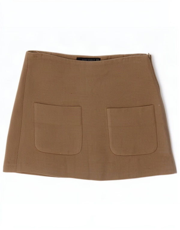 Zara Damen Minirock XS W24 Beige