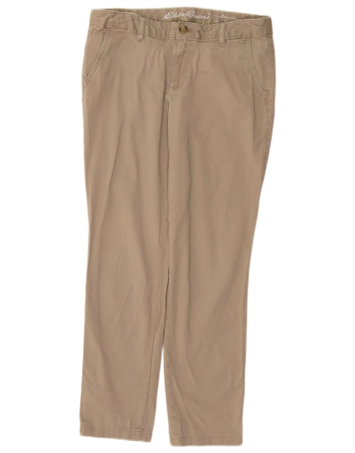 Eddie Bauer Damen Boyfriend Slim Chinohose US 6 Mittelbeige Baumwolle