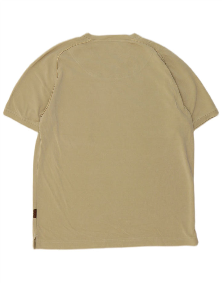 Ted Baker Herren T-Shirt Top Größe 4 Large Khaki Baumwolle