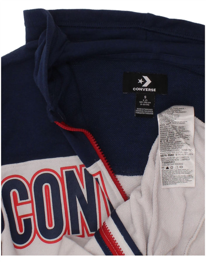 CONVERSE Kapuzenpullover mit Reißverschluss für Jungen, 8–9 Jahre, Größe S, Marineblau, Farbblock