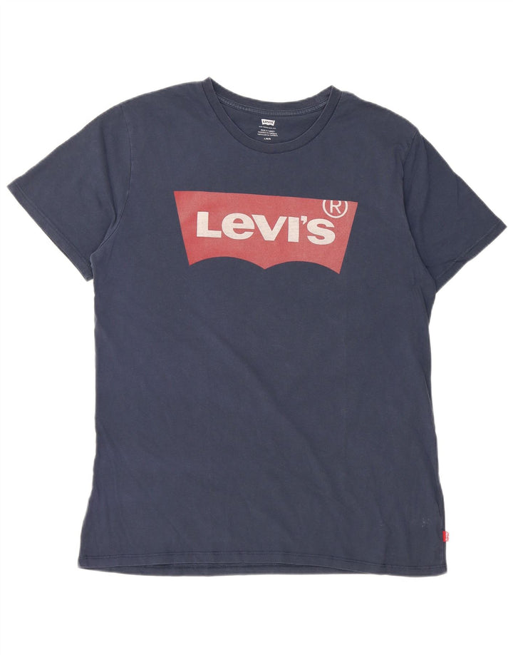 Levi's Herren-T-Shirt mit Grafik, Größe L, Marineblau
