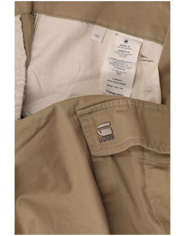G-Star Herren-Cargohose mit maßgeschneiderter Passform, W33, L34, Beige, Baumwolle