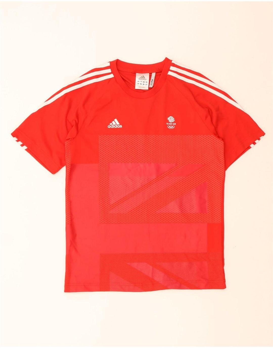 ADIDAS Herren Team GB Graphic T-Shirt Top Small Rot Polyester