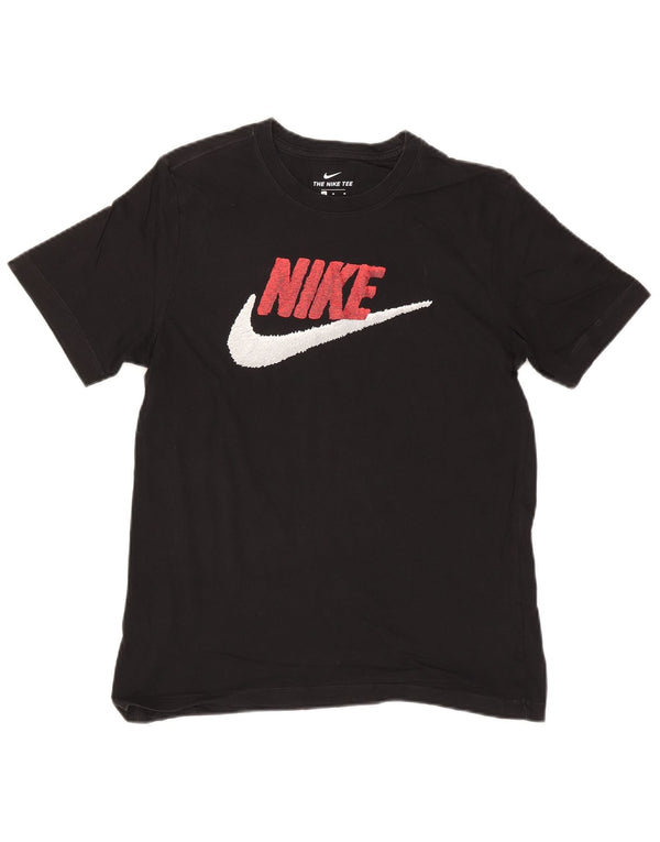 Nike Mens Graphic T-Shirt Top Medium Black Cotton