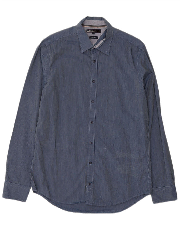 Tommy Hilfiger Herren New York Fit Regular Jeanshemd Mittelblau Gingham
