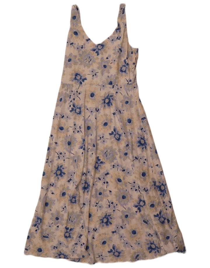 Ärmelloses Damen-Maxikleid von Chaps, Größe M, mehrfarbig, Blumenmuster, UK 12