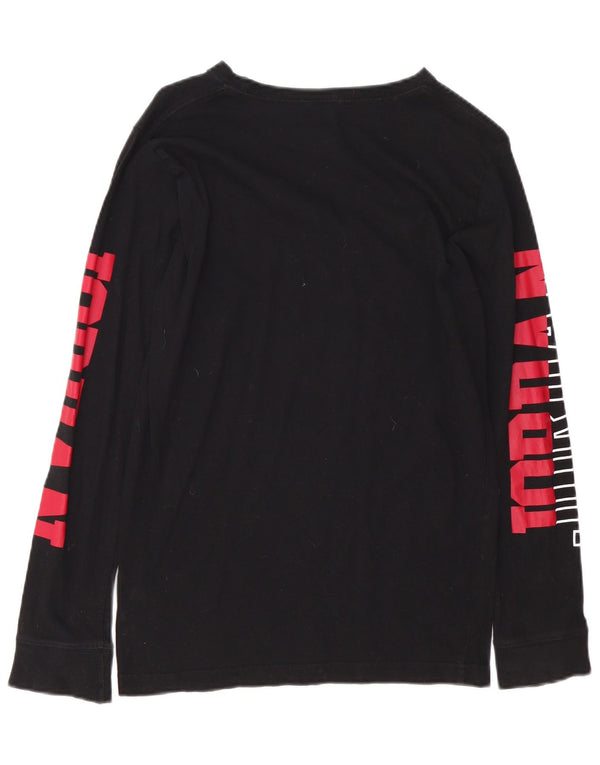Jordan Boys Graphic Top Langarm 13–14 Jahre XL Schwarz Baumwolle