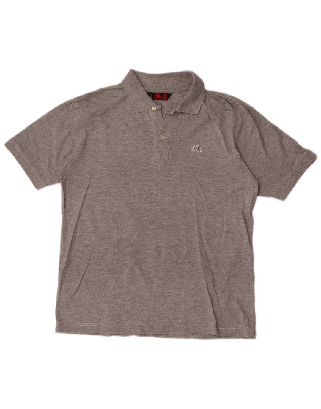Kappa Herren-Poloshirt, große graue Baumwolle