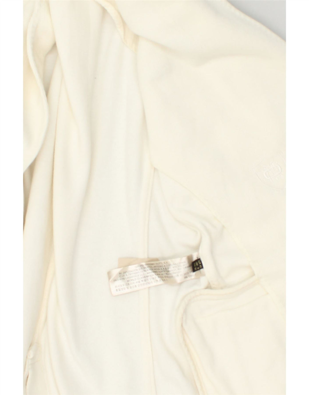 MASSIMO DUTTI Womens 1 Button Blazer Jacket US 8 Medium Off White Cotton | Vintage Massimo Dutti | Thrift | Second-Hand Massimo Dutti | Used Clothing | Messina Hembry 