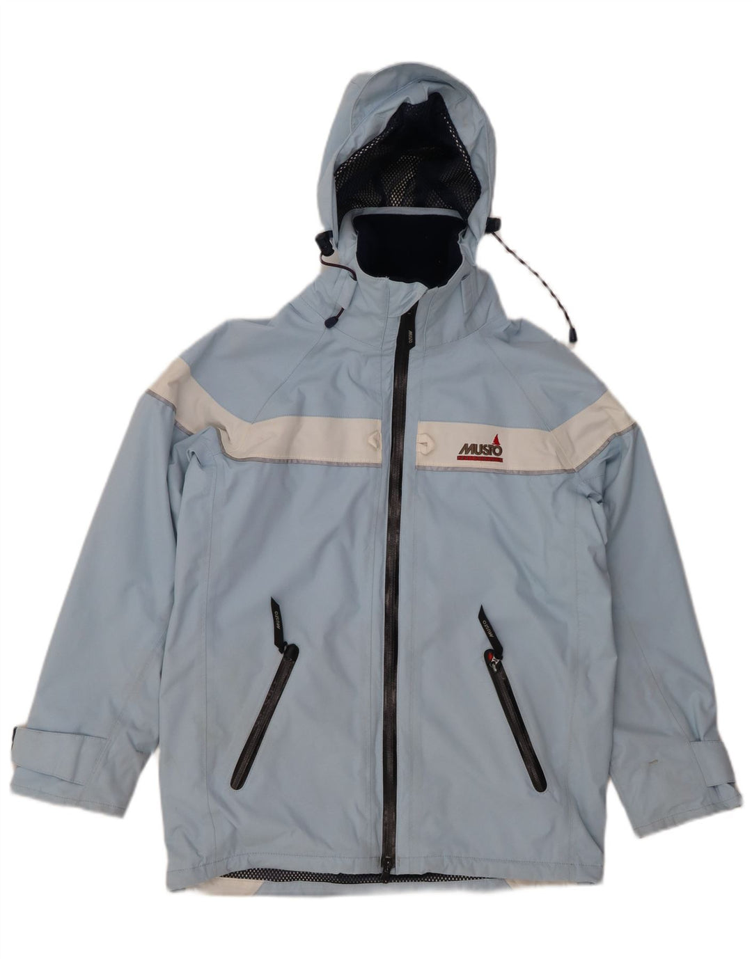 MUSTO Damen-Windbreaker-Jacke in Übergröße, Gr. 8, Blau, Farbblock