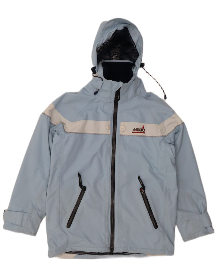 MUSTO Damen-Windbreaker-Jacke in Übergröße, Gr. 8, Blau, Farbblock