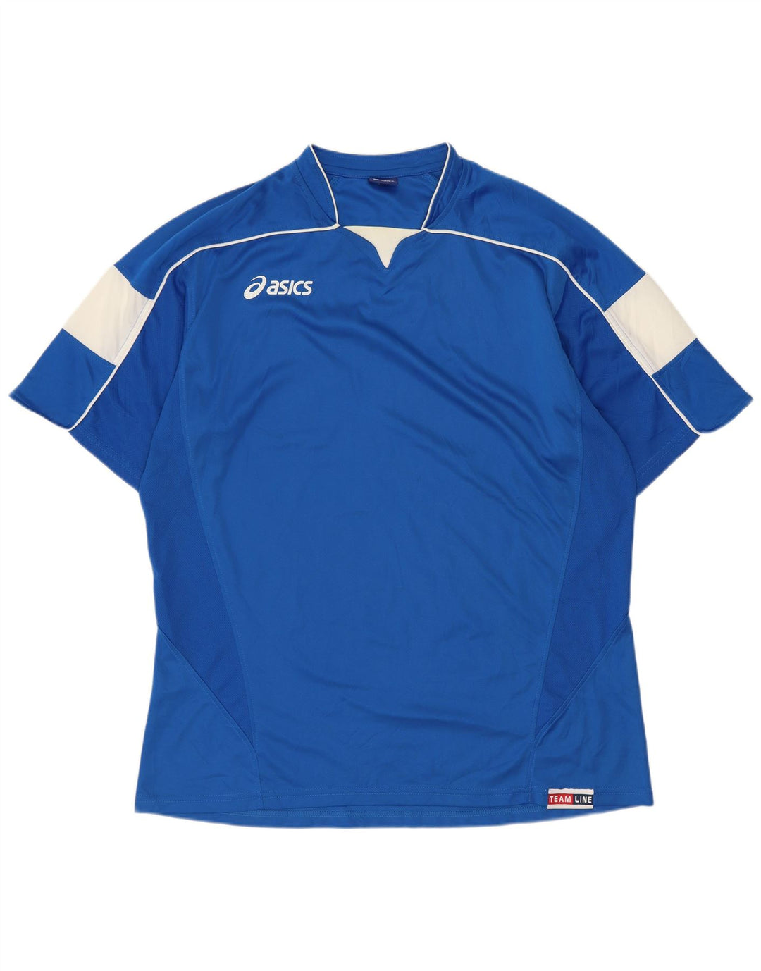 Asics Herren T-Shirt Top XL Blaues Colourblock-Polyester