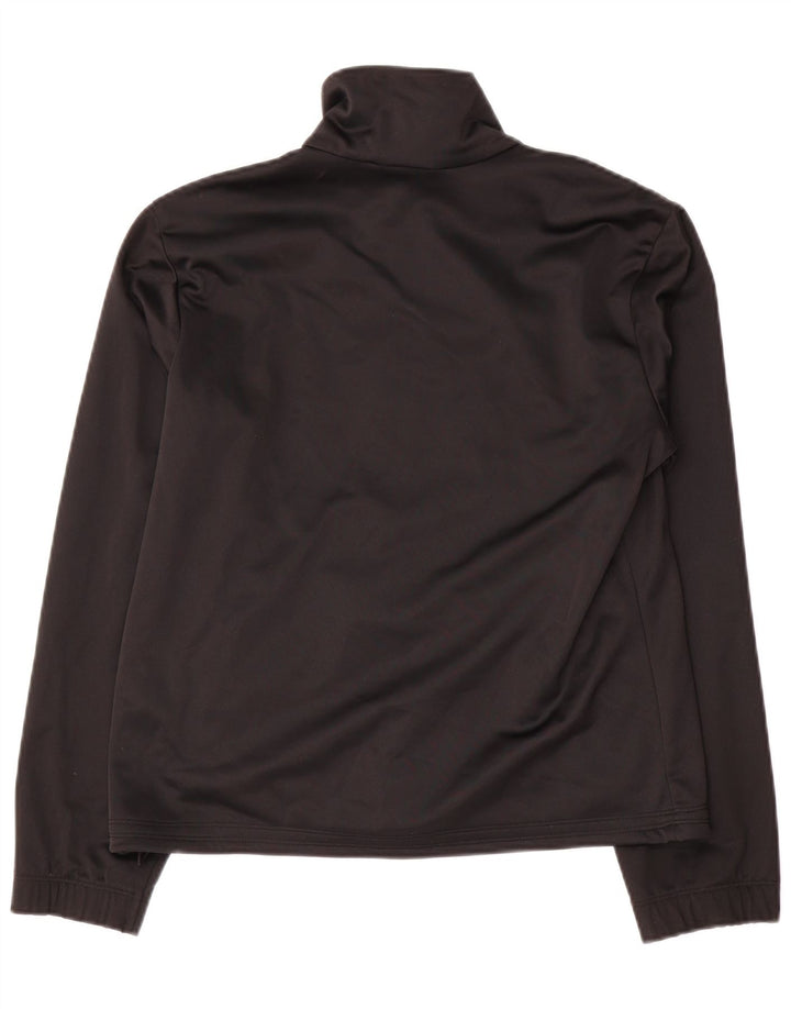 Lotto Damen Crop Trainingsanzug Top Jacke UK 14 Medium Schwarz Polyester