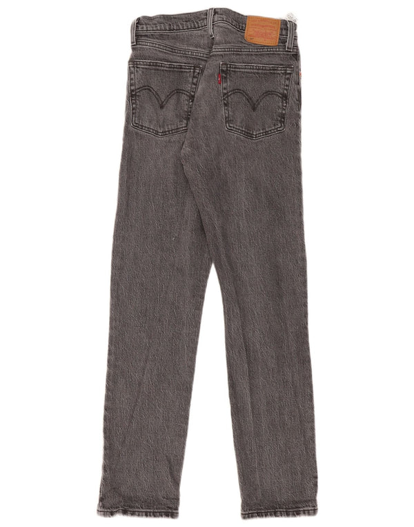 Levi's Womens 501 Straight Jeans W26 L30 Grey Cotton