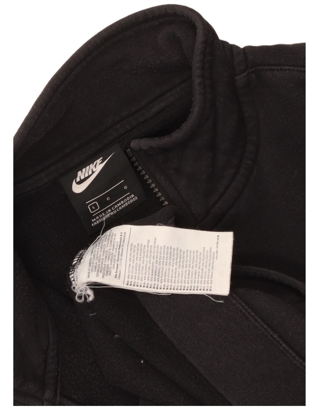 Nike Herren-Trainingsanzugoberteil, große schwarze Baumwolle