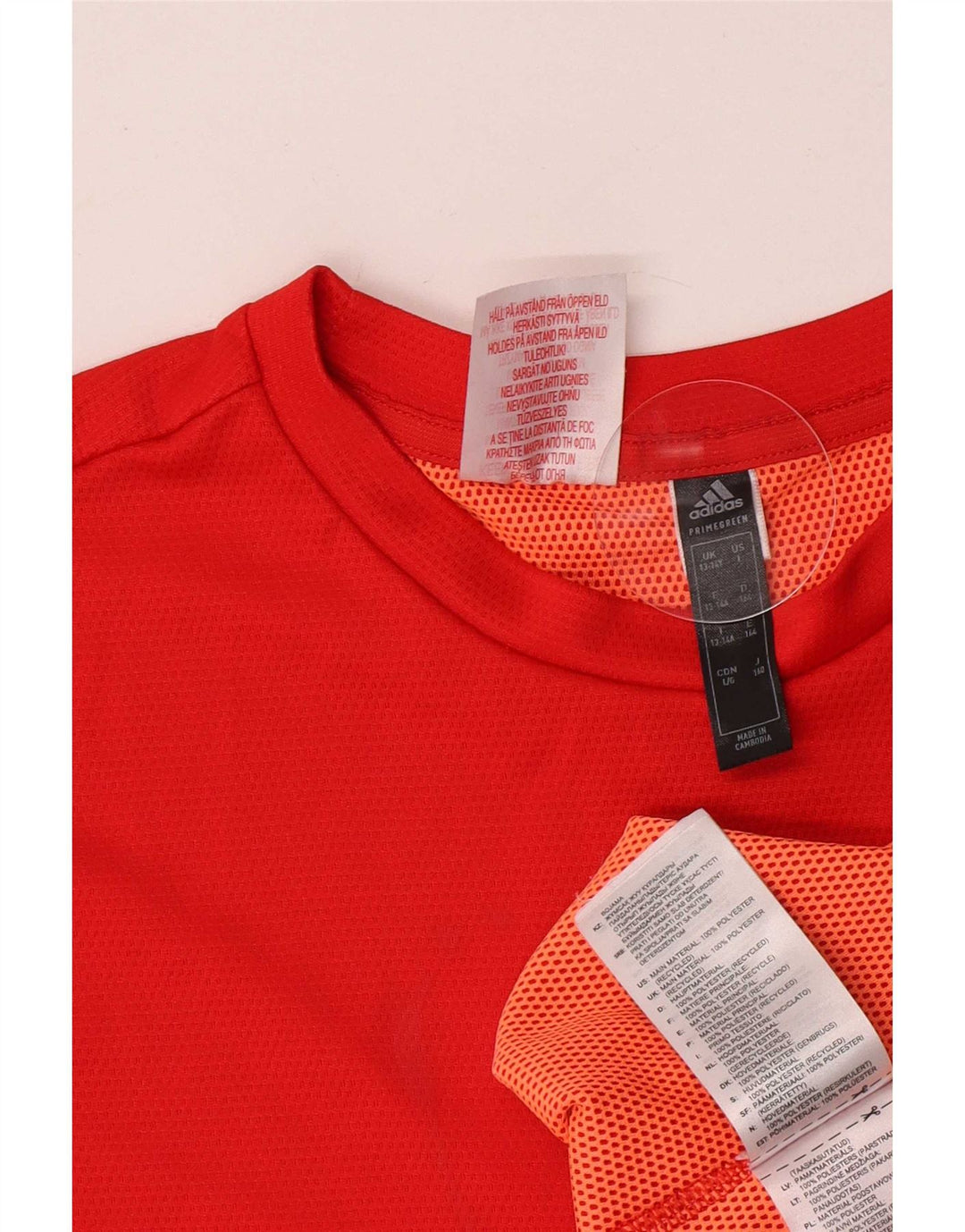 Adidas T-Shirt für Jungen, 13–14 Jahre, rotes Polyester