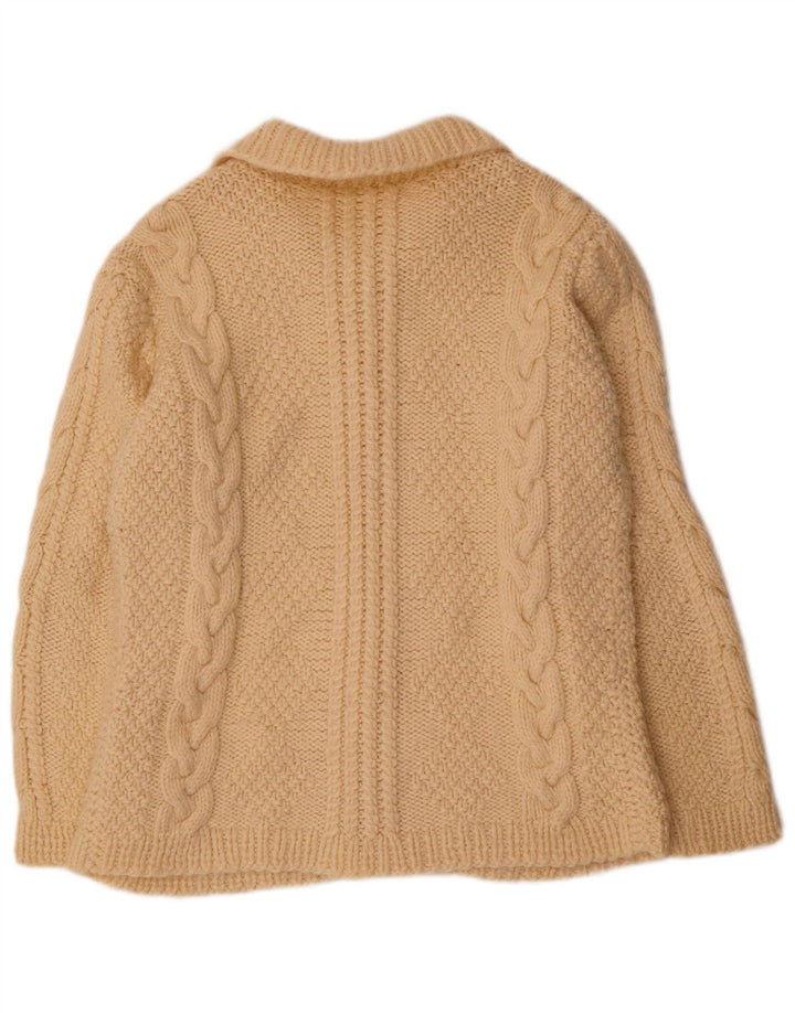 Vintage Herren Strickjacke Pullover Groß Beige