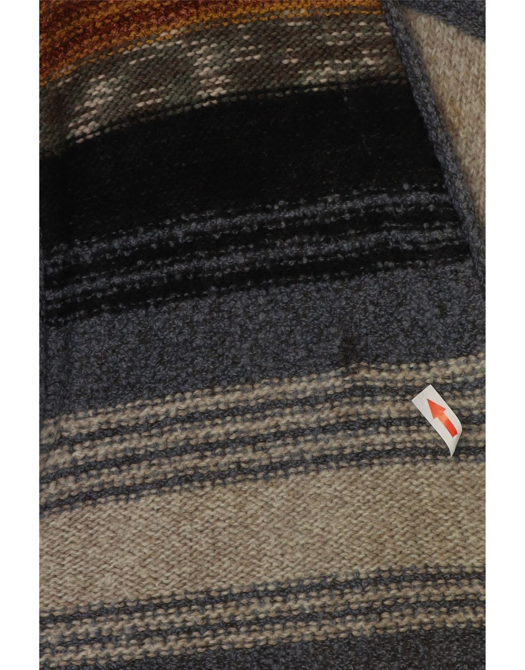 Vintage Herren ärmelloser Cardigan Pullover groß bunt gestreift