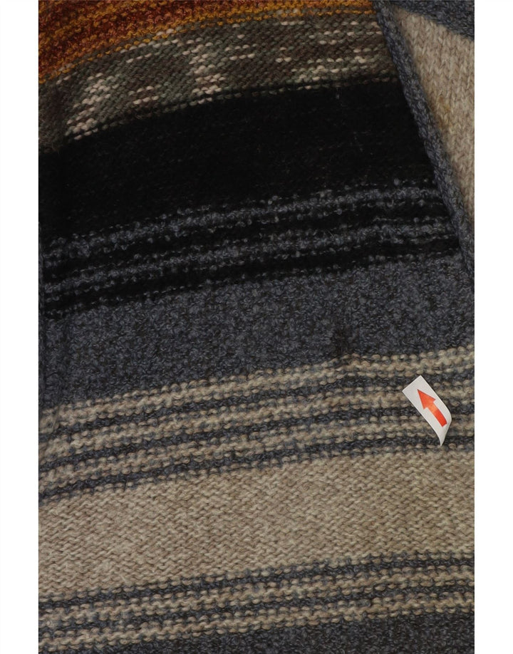 Vintage Herren ärmelloser Cardigan Pullover groß bunt gestreift
