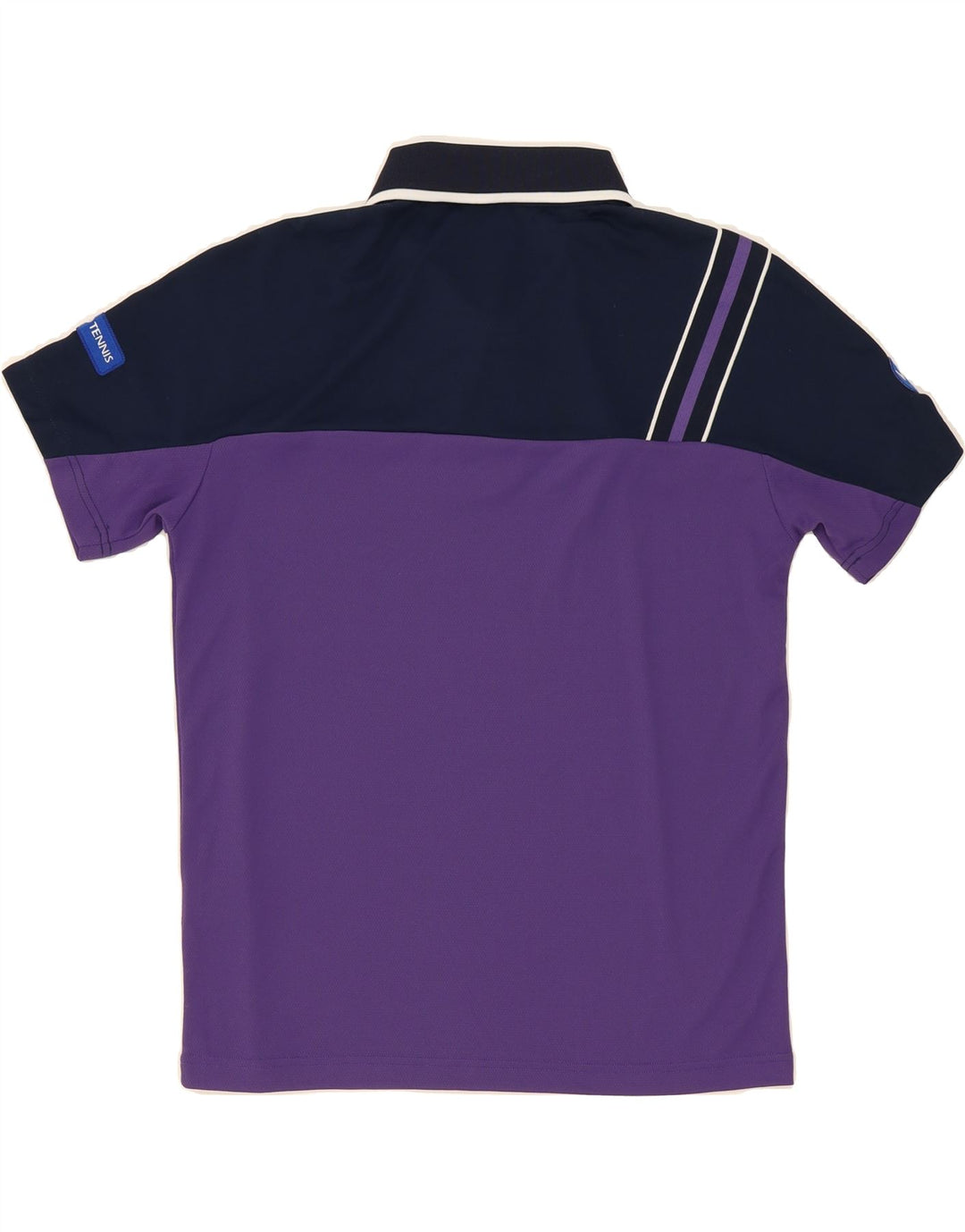 FILA Boys Polo Shirt 15-16 Years Large Purple Colourblock Polyester Vintage Fila and Second-Hand Fila from Messina Hembry 