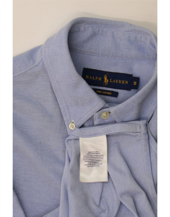 Ralph Lauren Herren-Hemd, klein, aus blauer Baumwolle