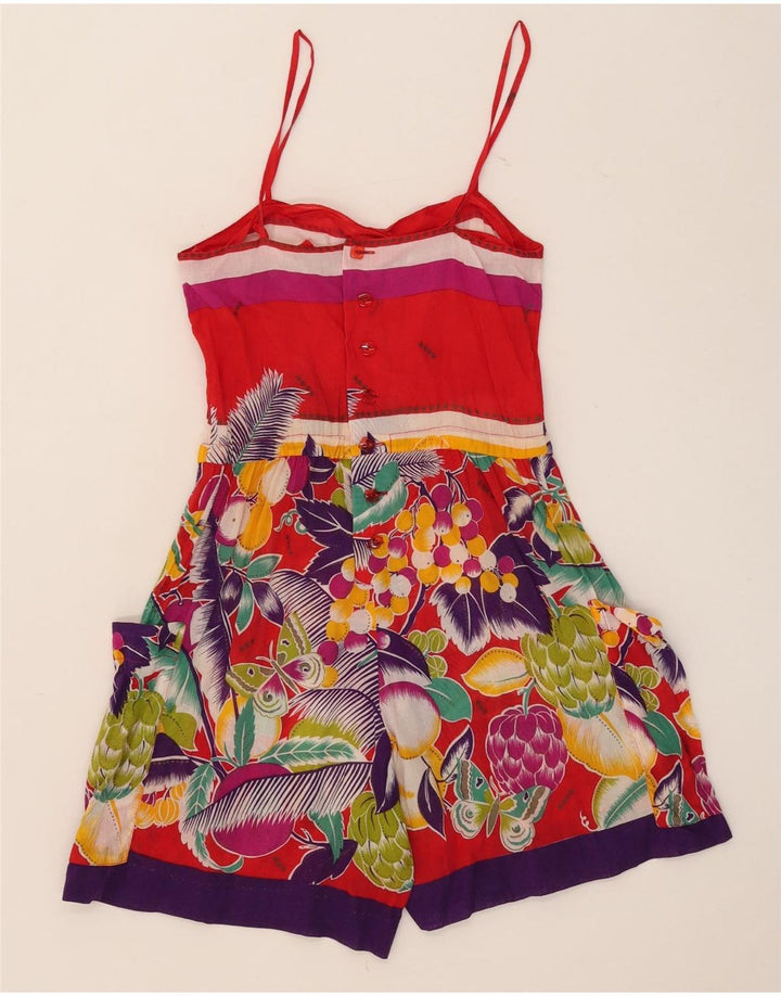 Oceano Womens Durchsichtiger Playsuit IT 42 Medium W30 L6 Mehrfarbiges Blumenmuster