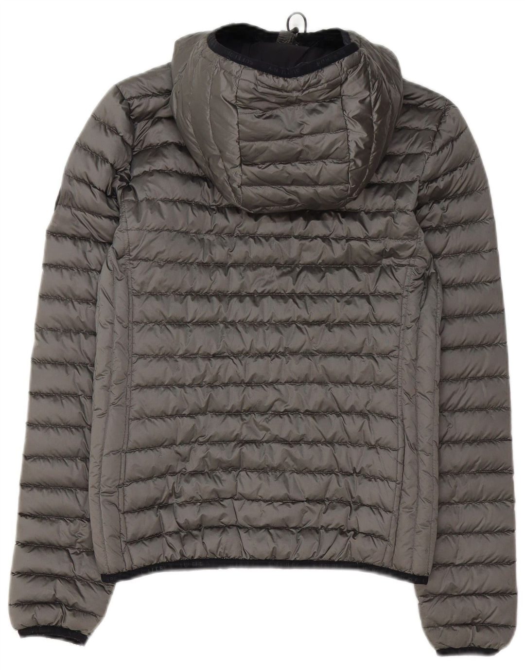 Superdry Wattierte Damenjacke mit Kapuze, UK 8, Größe S, Grau, Polyester