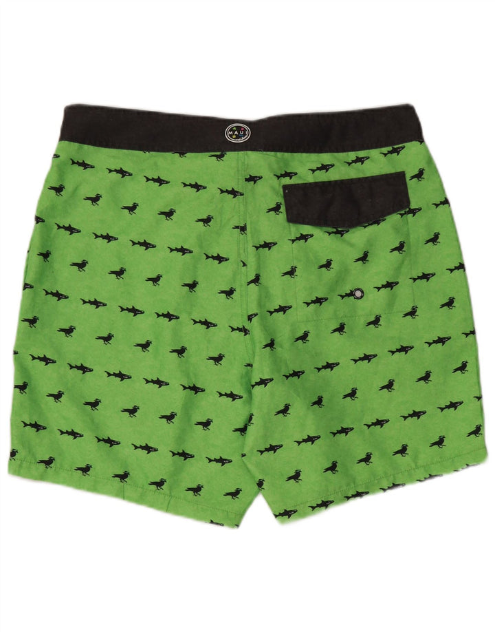 MAUI AND SONS Herren-Badeshorts mit Grafik, mittelgrüne Baumwolle