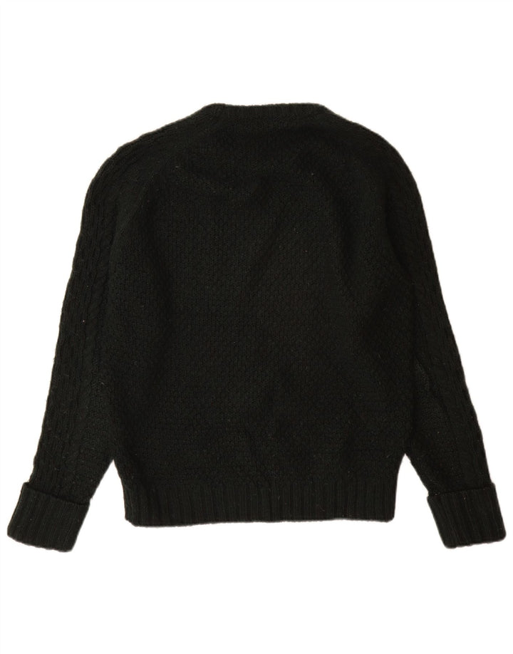 Zara Herren-Pullover mit Rundhalsausschnitt, Mittelschwarz, Acryl