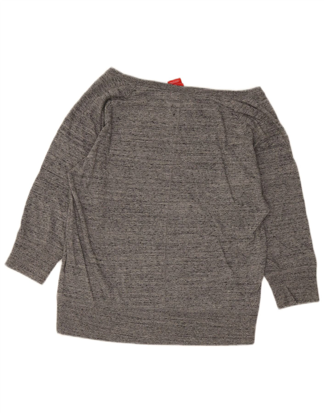 Nike Damen-Sweatshirt mit 3/4-Ärmeln und Grafik, UK 14, Mittelgrau meliert
